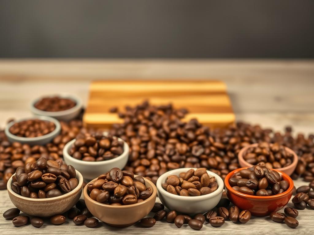 Auswahl der Kaffeebohnen