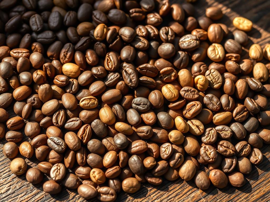 Exotische Kaffeebohnen