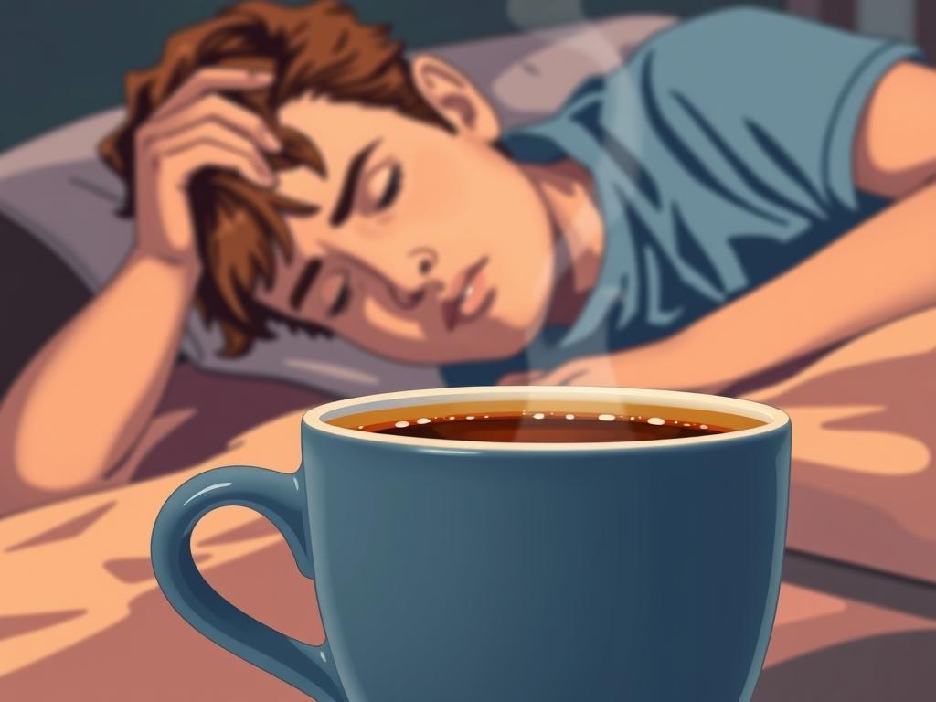 A detailed illustration showcasing the health impacts of coffee, with a focus on the healing process after a dental operation. The foreground depicts a close-up view of a steaming cup of coffee, its rich aroma and vibrant color contrasting with the muted tones of the middle ground. In the background, a human figure rests, their expression pensive as they consider the potential effects of their caffeine intake on their recovery. The lighting is soft and warm, creating a contemplative atmosphere. The composition is balanced, drawing the viewer's attention to the central elements while providing context and depth. The overall scene conveys the nuanced relationship between coffee consumption and the post-operative healing process.