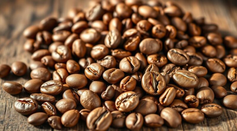 Auswahl von Kaffeebohnen